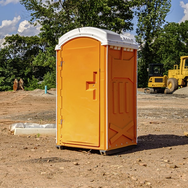 how often are the portable restrooms cleaned and serviced during a rental period in Eolia Kentucky